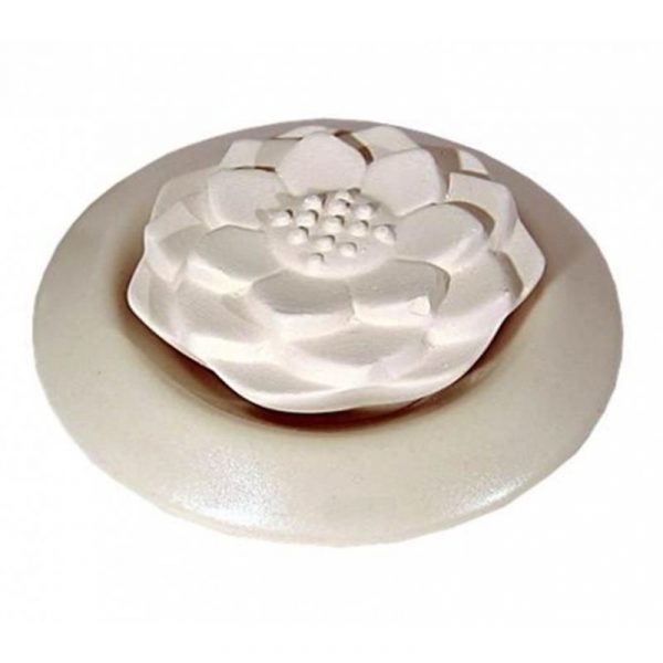 Lotus geursteen wit -- 7 cm