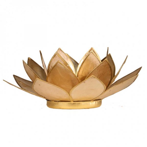 Lotus sfeerlicht smoked goudrand -- 13.5 cm