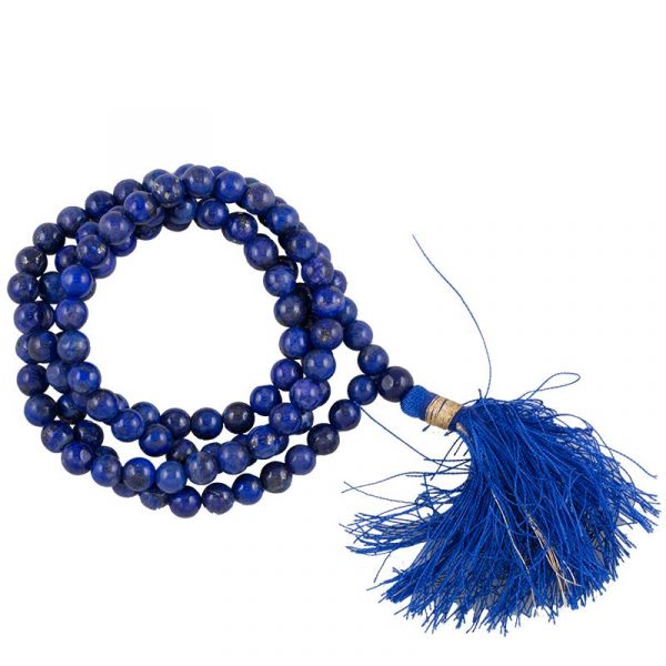 Mala Lapis Lazuli AA-kwaliteit 108 kralen + tasje -- 0.6 cm
