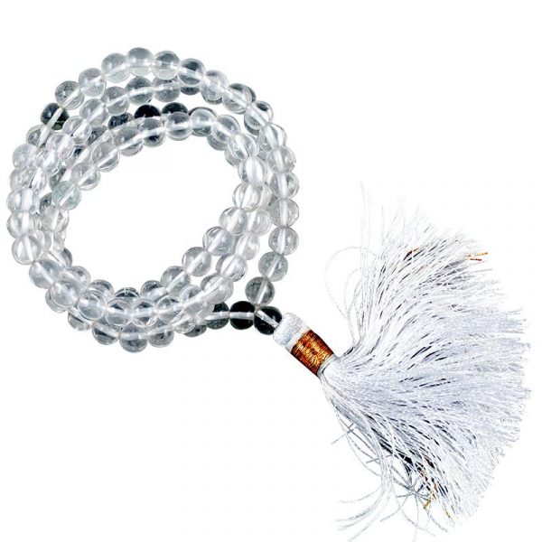 Mala bergkristal AA-kwaliteit 108 kralen + tasje -- 0.6 cm