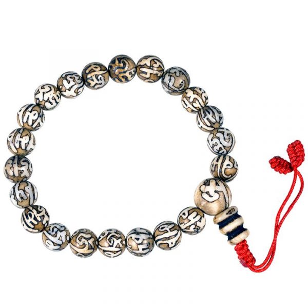 Mala schelp gegraveerd OMPMH 21 kralen -- 0.8 cm