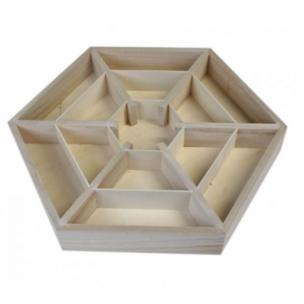 Mandala display voor mineralen -- 35x30.5x4 cm