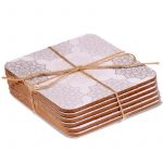 Mandala onderzetters grijs set van 6