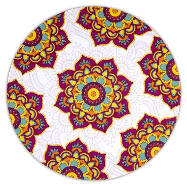 Mandala onderzetters rond rood set van 6