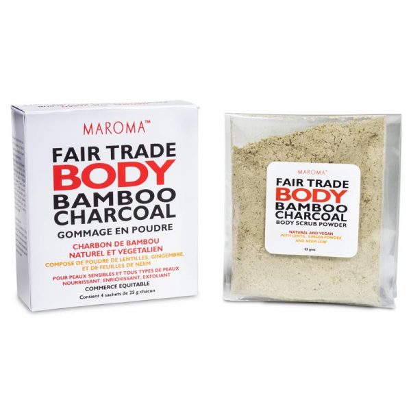 Maroma bamboe houtskool scrub poeder Fair trade -- 100gr