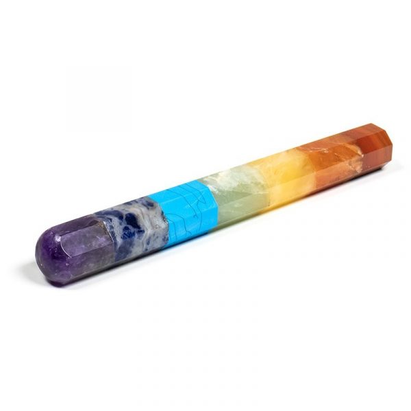 Massagestaaf 7 chakra's -- 14cm