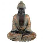 Meditatie Boeddha antieke finish Japan -- 440 g; 19x12x24 cm