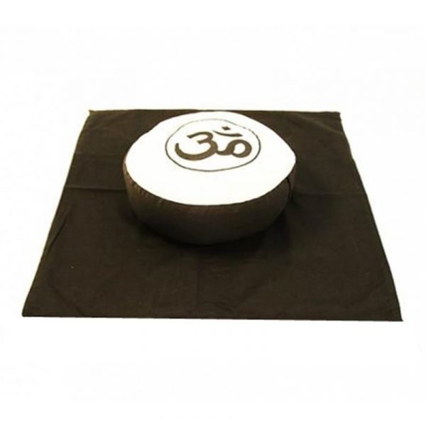 Meditatie SET OM crème/zwart -- 65x65x5 cm
