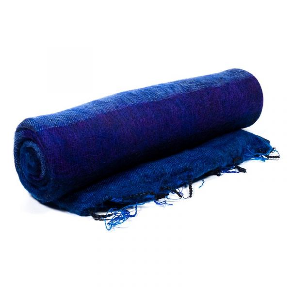 Meditatie omslagdoek XL blauw/violet -- 115x245 cm