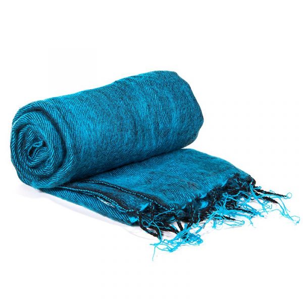 Meditatie omslagdoek aqua blauw -- 200x80 cm
