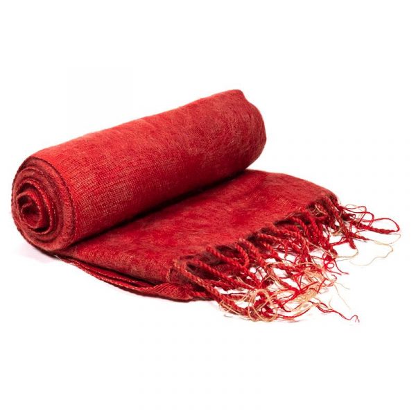 Meditatie omslagdoek rood -- 200x80 cm