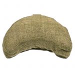 Meditatiekussen groen hennep halve maan -- 33x13 cm