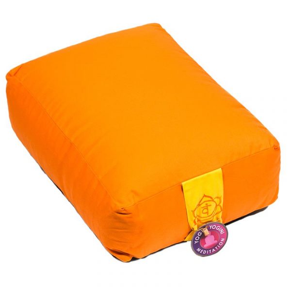 Meditatiekussen oranje 2e chakra -- 38x28x15 cm