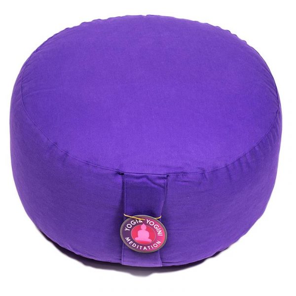 Meditatiekussen violet extra hoog BIO -- 3200 g; 36x22 cm