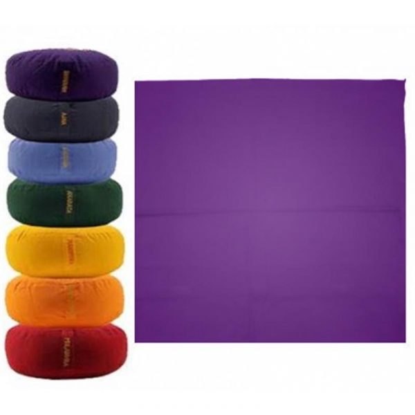 Meditatiemat hoes violet 7e chakra -- 65x65x5 cm