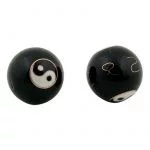 Meridiaankogels Yin Yang zwart -- 3.5 cm