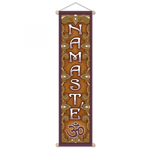 Namaste banner groot -- 30x120 cm