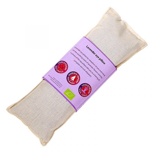 Oogkussen lavendel biologisch naturel -- 140 g; 22x8 cm