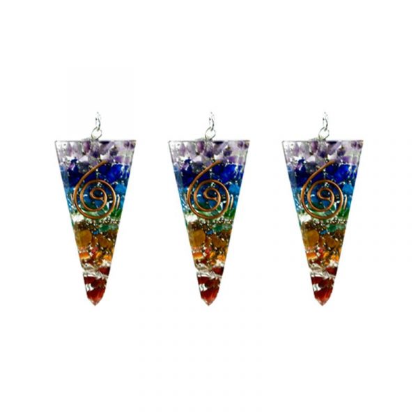 Orgoniet hanger pegelvormig meerkleurig -- 5 cm