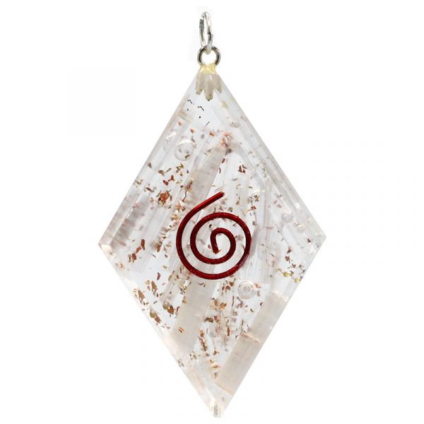 Orgoniet hanger seleniet diamantvormig -- 5.5x3.5 cm