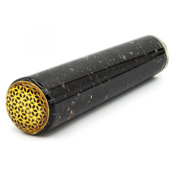 Orgoniet massagestaaf toermalijn bloem des levens -- 10 cm