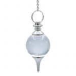 Pendel bergkristal bol & chakraketting -- 24 g; 4.5 cm