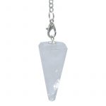 Pendel bergkristal & chakraketting -- 16 g; 3-4 cm