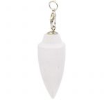 Pendel seleniet druppelvormig + chakra ketting -- 22 g; 4 cm