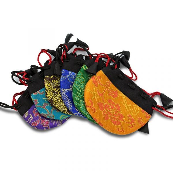 Pendeltasje brokaat halfrond -- 7x7 cm