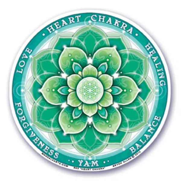 Raamsticker 4e chakra -- 10.5 cm