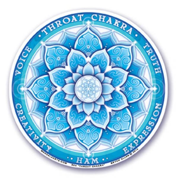 Raamsticker 5e chakra -- 10.5 cm