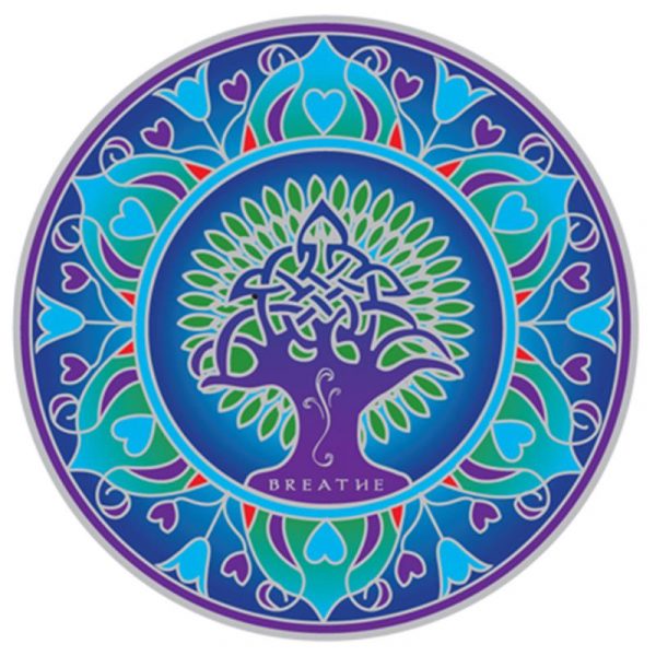 Raamsticker Aarde Mandala -- 14 cm