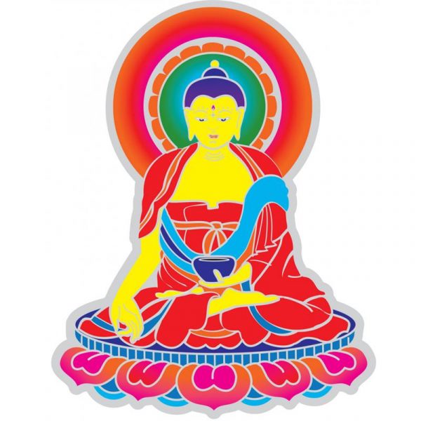 Raamsticker Boeddha -- 14 cm