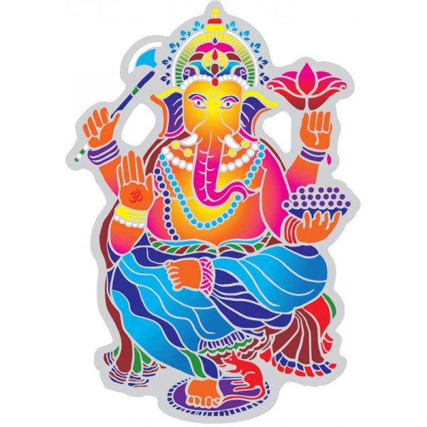 Raamsticker Dansende Ganesha -- 15.5 cm