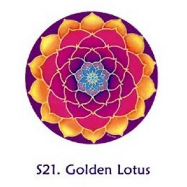 Raamsticker Gouden Lotus -- 10.5 cm