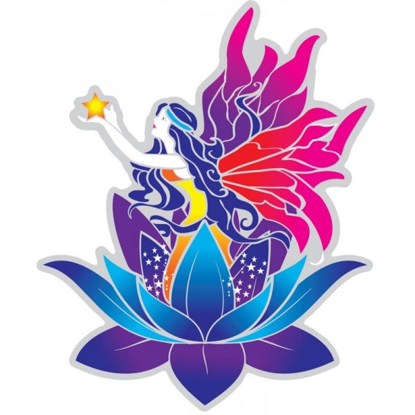 Raamsticker Lotus elf -- 14 cm