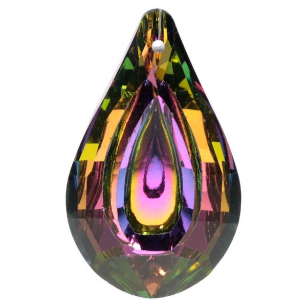 Regenboogkristal Bindi multicolor AAA kwaliteit -- 3.2x5 cm