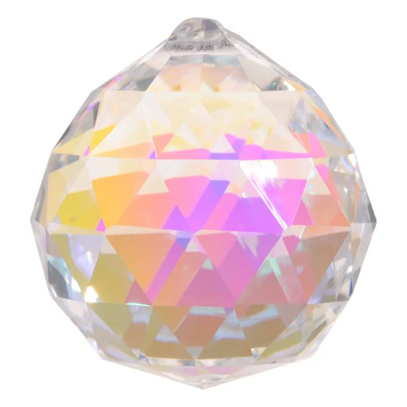 Regenboogkristal bol donker parelmoer AAA kwaliteit -- 4 cm