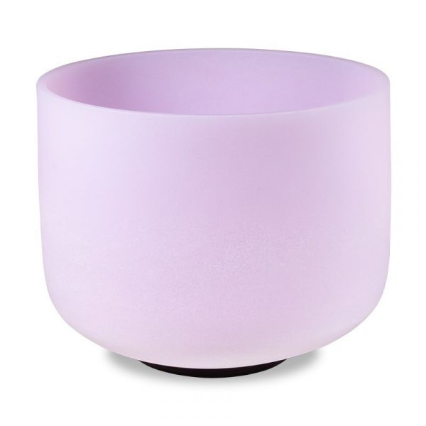 Rozenkwarts/kristal klankschaal F-toon 432 Hz -- 20cm