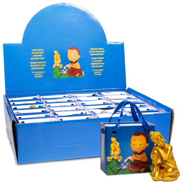 Rustende Boeddha in geschenktasje -- 5.3 cm