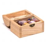 Schatkistje met 200 gram edelstenen -- 200 g; 9.5x6.5x7 cm