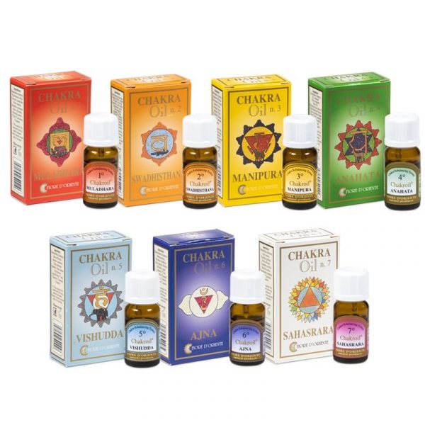 Set van 7 Essentiële chakra oliën -- 10ml