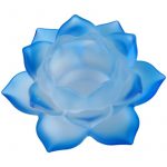 Sfeerlicht Lotus glas blauw -- 5.5x12 cm