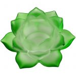 Sfeerlicht Lotus glas groen -- 5.5x12 cm
