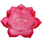 Sfeerlicht Lotus glas rood -- 5.5x12 cm