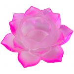 Sfeerlicht Lotus glas roze -- 5.5x12 cm