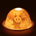 Sfeerlicht Porselein Panda's -- 300g;11.5x7.8cm