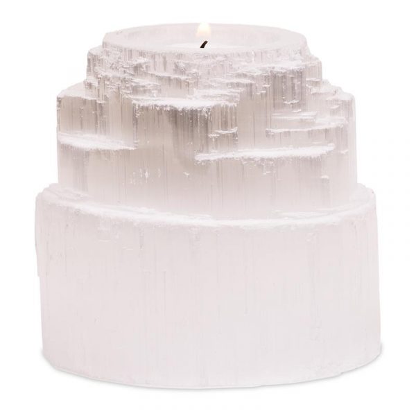 Sfeerlicht seleniet Divine Waterfall -- 600 g; 8x8 cm