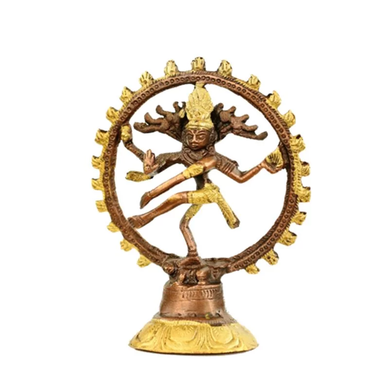 Shiva Nataraj messing 2-kleurig -- 780 g; 20 cm