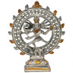 Shiva Nataraja messing dubbele ring tweekleurig -- 420 g; 15
